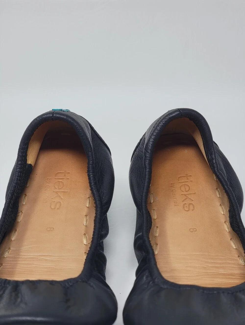 Tieks by Gavrieli California Navy Blue Leather Ballet Flats Slip On Shoes Size 8